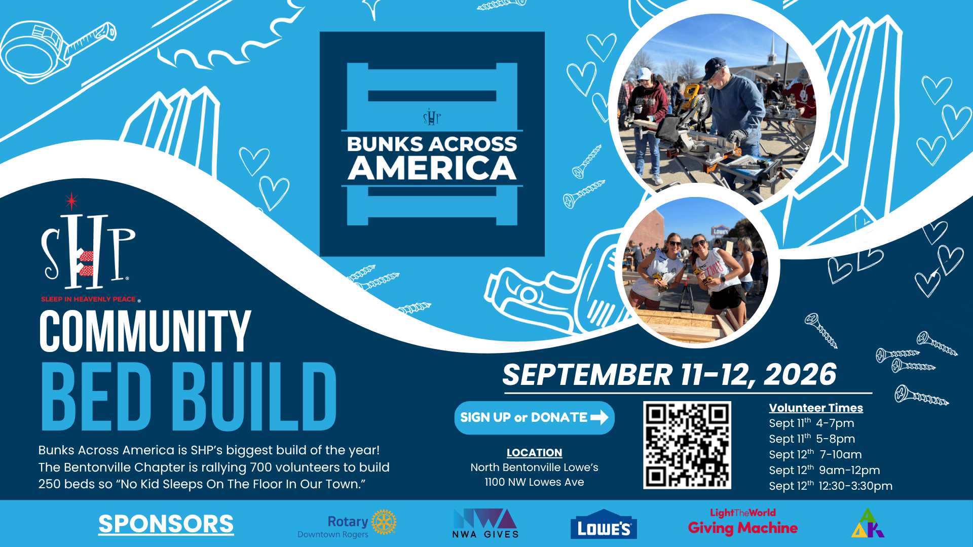 Sleep In Heavenly Peace - Bunks Across America Bed Build